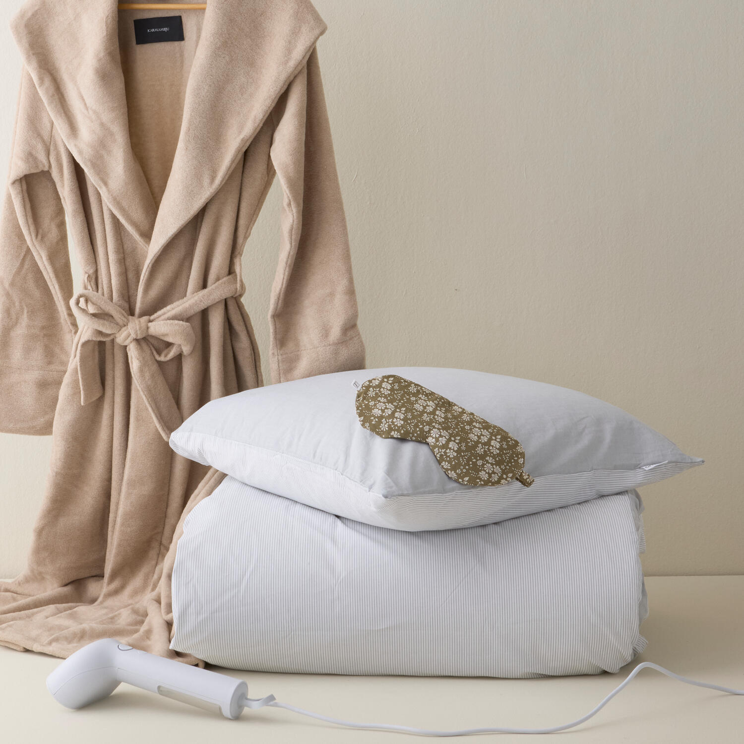 Mini strib sengetøj - blå